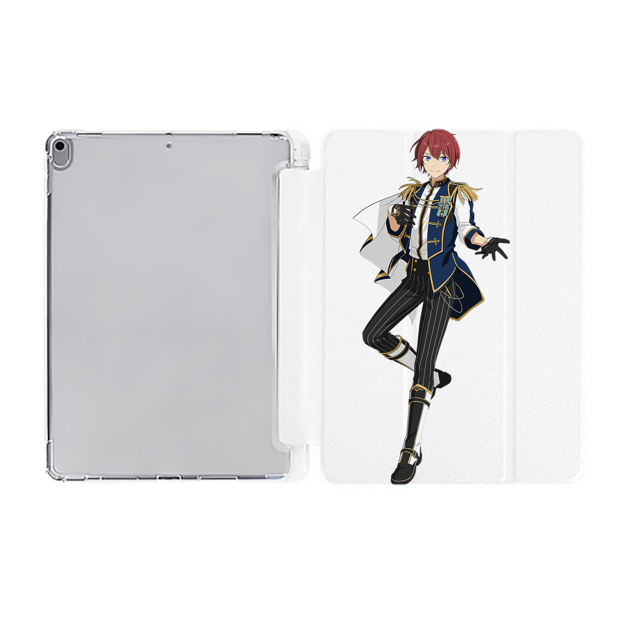 （画像用） あんさんぶるスターズ! Ensemble Stars IPad ケース ペン収納付き 三つ折りスタンド PUレザー×シリコン 対応機種9.5/10.5/10.9インチ